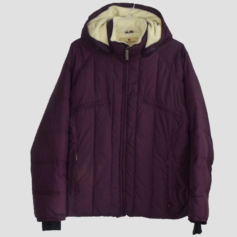 Woolrich Quilted Puffer Jacket Parka Women Large Coat Hood